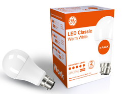 GE LED BULB GLS 13.2W BC 2700K 1521lm 2PACK