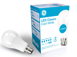 GE LED BULB GLS 13.2W BC 4000K 1521lm 2PACK