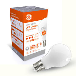 GE LED CLASSIC DIMMABLE OPAL 7.6W 806LM WW ES