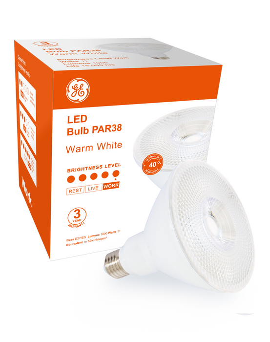 GE LED PAR38 11W 3000K 1000lm IP44 ES