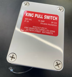 King Pull Switch 480VAC 15AMP Single Pole Change Over IP54