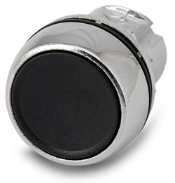 NHP Pushbutton 22mm Metal Momentary Flush HD Black