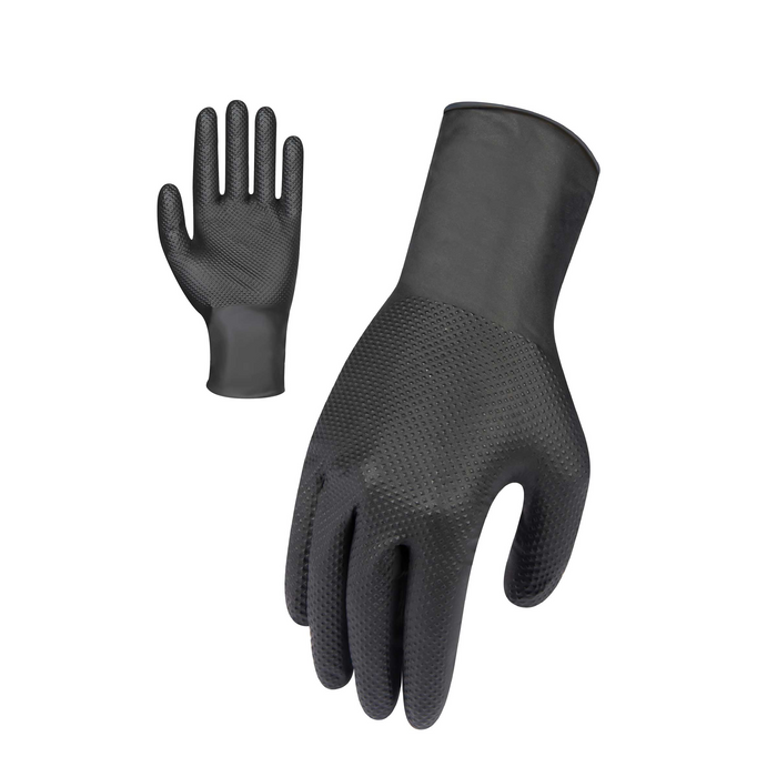 Force360 SafeTouch Industrial Nitrile Glove Box of 50 - Black Small