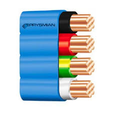 Prysmian 2.5mm TPS three core + earth TPS450/750V 2.5X3CE FLAT BLUE