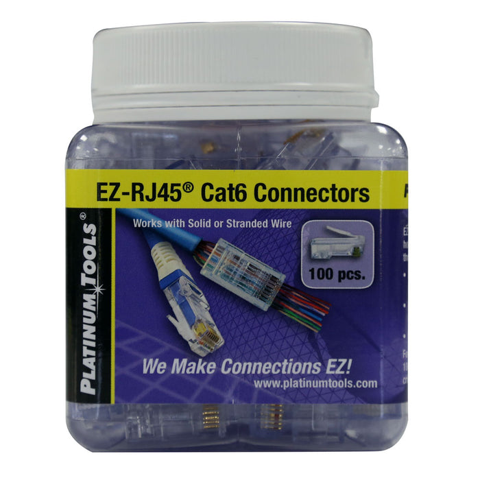 CDL Platinum Tools Plug Cat6 EZ-RJ45 Solid Or Stranded Cable 100pc