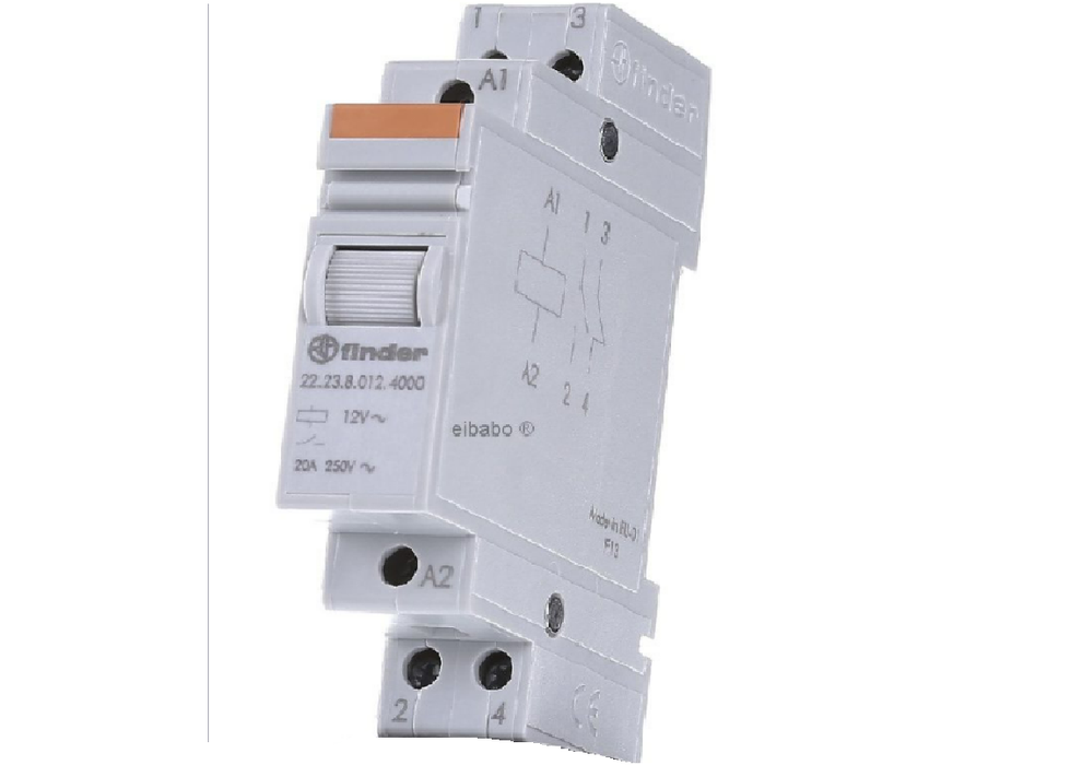 Finder MONOSTABLE RELAY 12VAC N/O & N/C 20A