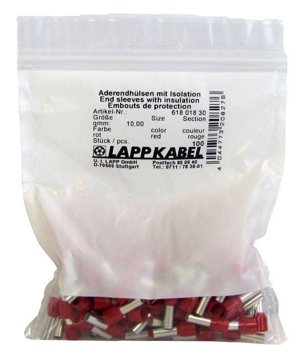 Lapp Ferrules Single 10mm2 x 18mm RD (100 Pack)