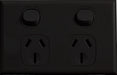 Vynco Home SWITCHGEAR P/POINT 15A HORIZ DOUBLE BLACK