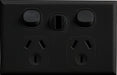 Vynco Home SWITCHGEAR P/POINT HORIZ DOUBLE USB BLACK