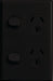 Vynco Home SWITCHGEAR P/POINT VERT DOUBLE BLACK