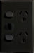 Vynco Home SWITCHGEAR P/POINT VERT DOUBLE USB BLACK