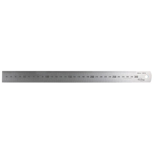 Trucut Sterling 300mm/12 Matte S/S Rule Met/Imp