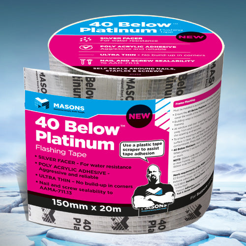 40 Below Platinum Premium Flashing Tape 150mm x 20m