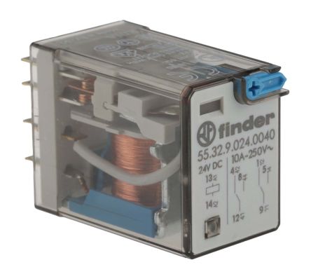 Finder Relay 10A 24V DC DPDT