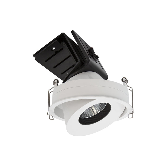 Halcyon LED REC RND TILT/ROT C/W DIM.DR 20W 500mA CC WW97-WH