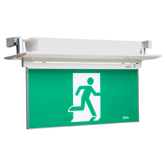 E2 Led Exit White Recessed Rm Li Galaxy Cels