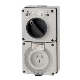 Volt  Switched Socket 15A 3pin IP66 & E2 Base