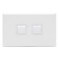 Pdl Double gang sw 16A/20A White