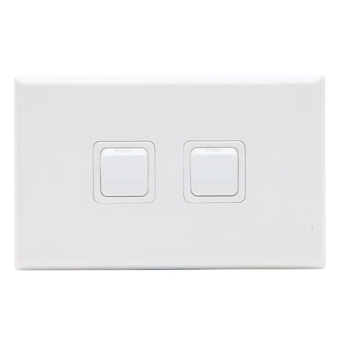 Pdl Double gang sw 16A/20A White