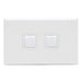 Pdl Double gang sw 16A/20A White