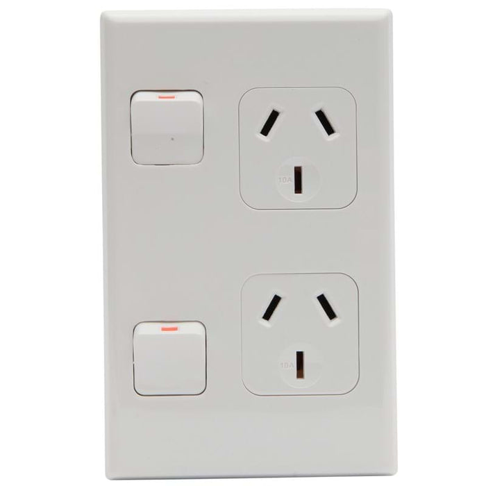 Pdl Double outlet 10A V White PDL692WH