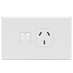 Pdl Single outlet 10A H White PDL694WH