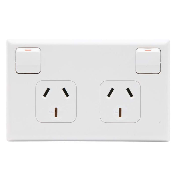 Pdl Double Outlet 10A H White PDL695WH