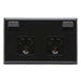 Pdl Double outlet 10A Black