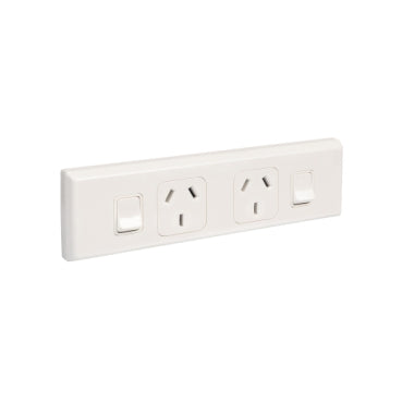 Pdl Double outlet arch 10A H White PDL699WH