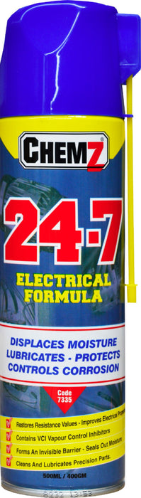 Chemz 24-7 Electrical Formula Displaces Moisture / Lubricates / Pr