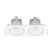 Halcyon LED REC TWIN TILT/ROT MED C/W DIM DRI 2X14W 350mA CC WW97-WB