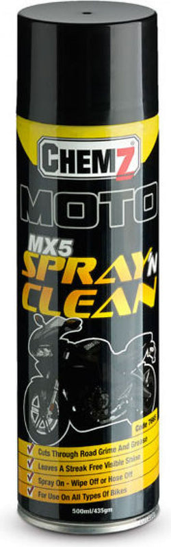 Chemz MX5 Spray'n Clean Spray and Wipe Cleaner For Use On All Bike