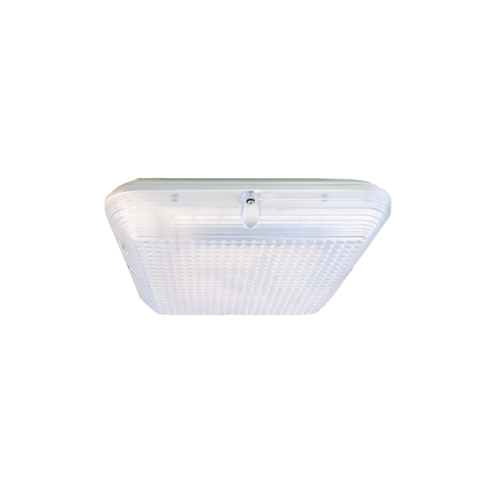 Glight SQ LED BULKHEAD 22W IP65 4000K NON DIM LIGHT GREY EMERGENCY