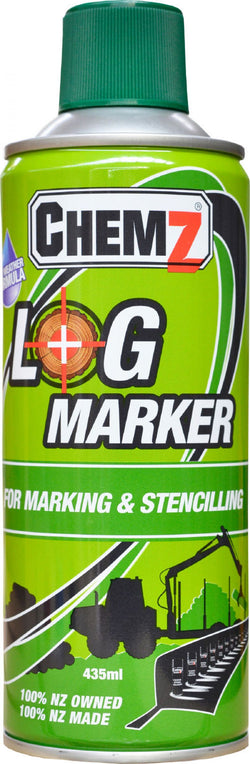 Chemz Log Marker Spray Green For Forestry / Construction / Roading