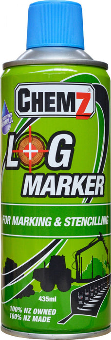 Chemz Log Marker Spray Blue For Forestry / Construction / Roading