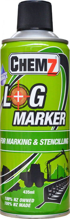 Chemz Log Marker Spray Black For Forestry / Construction / Roading