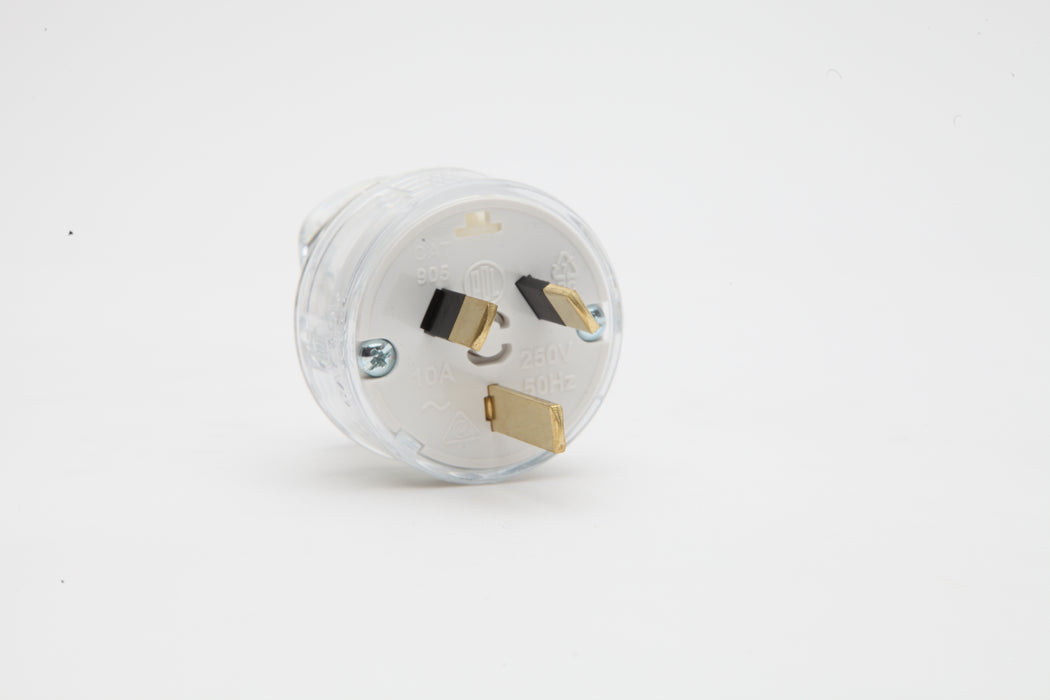 Pdl Plug 3pin 10A heavy duty Clear