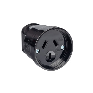 Pdl Cord connector 3 pin Black