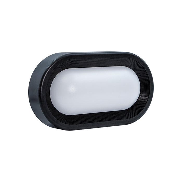 Halcyon LED EXT BULKHEAD 8.5W Pri:240V WW-BLACK W/ BLACK