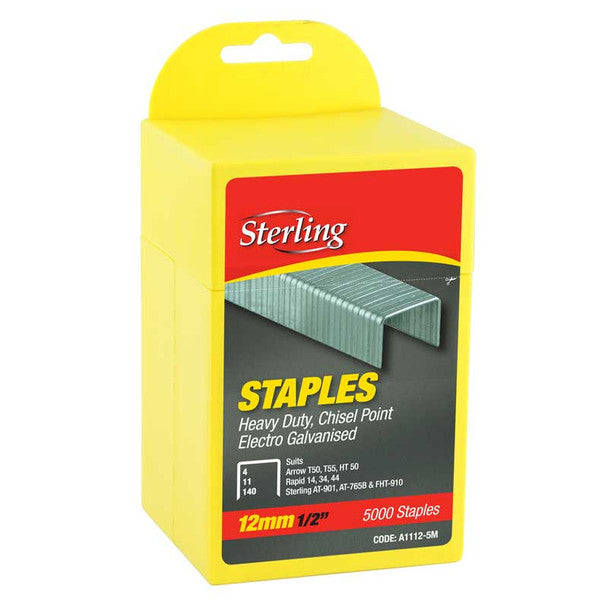 Trucut Sterling 140 Series Plastic Box Staples 12mm x 5000