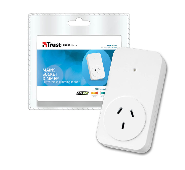 Trust Smarthome Receiver Plug Pack On/Off Dimming Lights 200W @ 230VAC