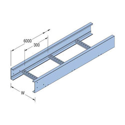 Unistrut 2075549 NEMA 16 Aluminium Cable Ladder 6m AL16-600-AL