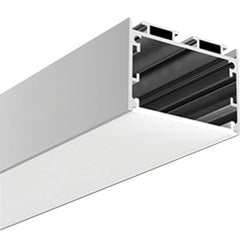 PROLUX LIGHT CHANNEL 2.5M SURFACE C/W DIFFUSER WHITE 2500X50X35