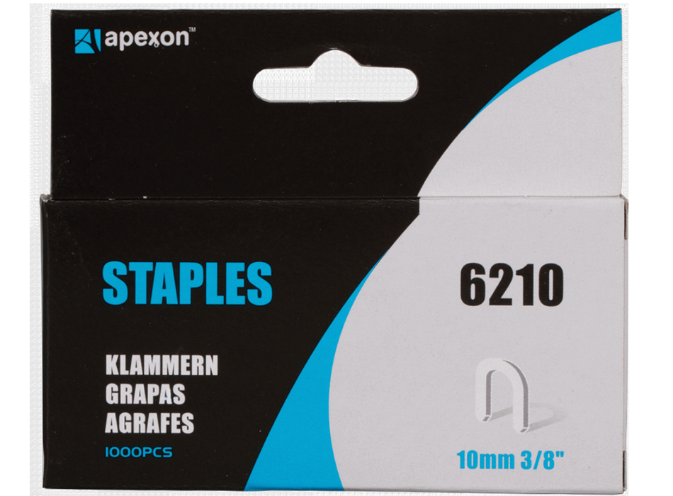 APEXON AP6210M Staples 10mm T25 1000pc