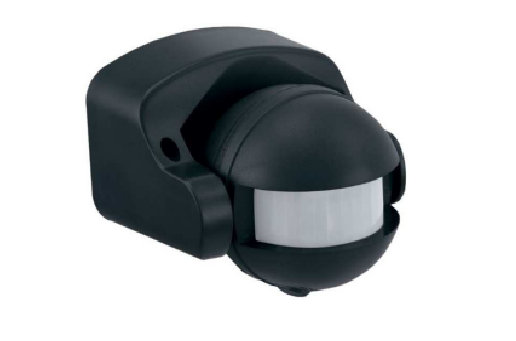 Passive Infrared Sensor 300-1200W IP65 180 deg Black