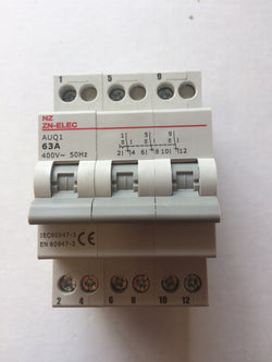 QCE 2 Pole Din Mount Changeover Switch