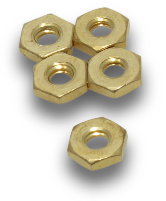 Elecsupp Nuts brass 3/16in