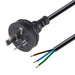 CDY Dynamix 2M 3 Pin Plug to Bare End, 3 Core Black