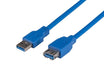 2m USB 3.0 USB-A Male to Female Extension Cable. Colour Blue