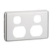 Clipsal  Cover plate S/outlet V B/Alum